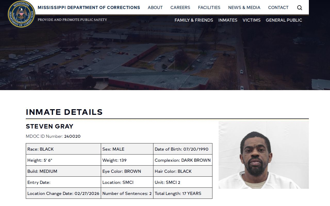 MDOC tentative release date record field example for Monroe County release searches